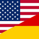 US-German Flag US und deutsche Flaggen zusammen