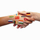 Mentoring Program Hand Shake Handshake of two hands printed with flags