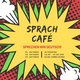 Explosion bubble in which the dates of the next Sprachcafé meetings are written