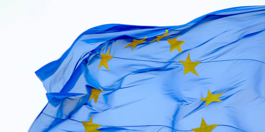 Europaflagge Wehende Europaflagge