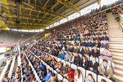 Erstsemesterbegrüßung Nordtribüne des Signal-Iduna-Parks mit Erstsemestern der TU Dortmund